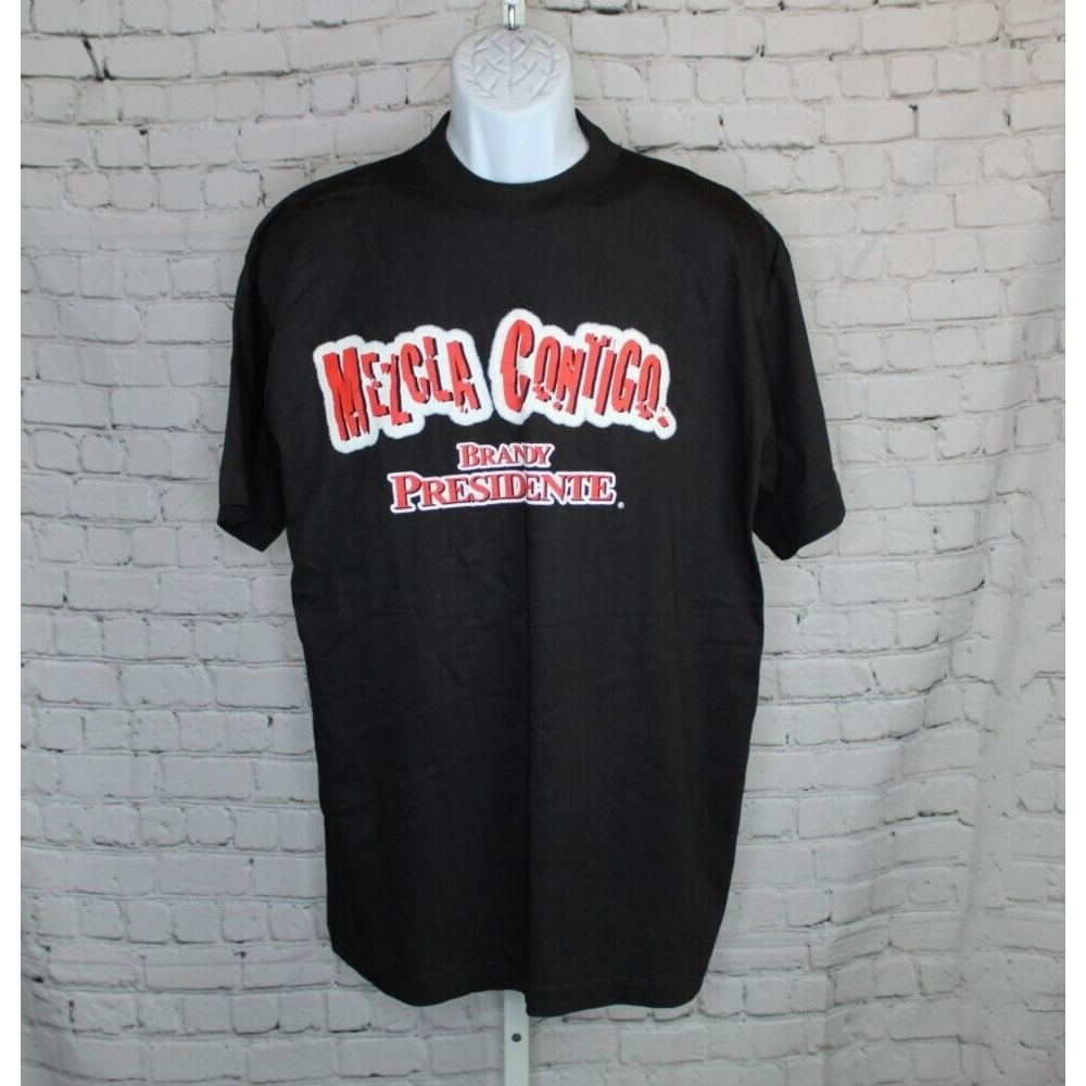 Mezcala Contigo Brandy Presidente T-shirt Men's XL Black A1 EUC 100% COTTON